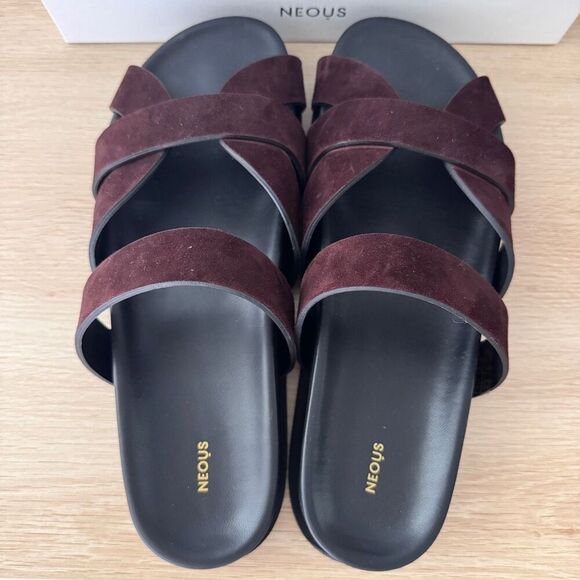 Neous Ibor Suede Slides 39 Chocolate - Picture 9 of 13